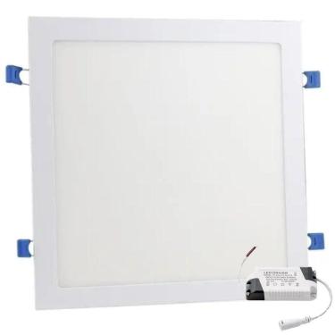 Imagem de Plafon Painel Led 25W 24W Embutir Quadrado - Branco Quente