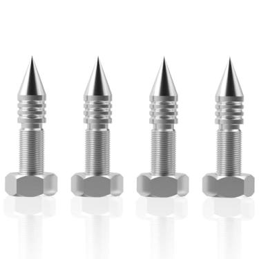 Imagem de Monosaudio Espigões de alto-falante, 4 peças de alto-falante HiFi com pontas antivibração (sem spike pad), suporte de pontas de isolamento para alto-falante, subwoofer, amplificador, leitor de CD DVD