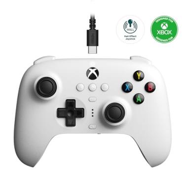 Imagem de 8Bitdo Ultimate Wired Controller for Xbox, Hall Effect Joysticks and Hall Triggers, Compatible with Xbox Series X|S, Xbox One, Windows 10 & Windows 11 - Officially Licensed (White)
