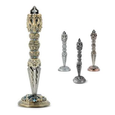 Imagem de Unique Wand Dice Spinner Mystery Metal Dice Set Roller D&D Skull Dice Set, Random Kind Dice Zombie D&D D20 Spinner D6 D8 D10 D100 for TRPG Tabletop Gaming Balanced and Fair Made from Zinc Alloy