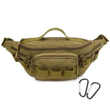 Imagem de Pochete tática, bolsa pequena para equipamentos de pesca, resistente à água, bolsa de cintura militar portátil, para armazenamento de pesca, atividades ao ar livre, pesca, caminhadas, escalada com 2