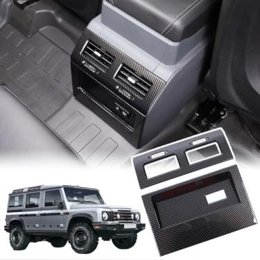 Imagem de Bekantogy Tampa de saída de ventilação de ar condicionado traseiro compatível com INEOS Grenadier 2022-2024 Apoio de braço central traseiro decoração de ventilação de ar moldura traseira acessórios