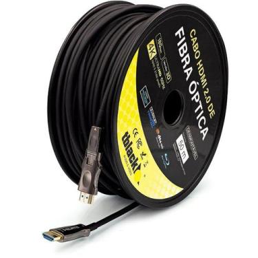 Imagem de Cabo HDMI 2.0 4k Fibra Óptica Desmontável 50 metros - Tblack