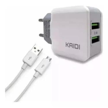 Imagem de Carregador Celular Rapido Fonte Dupla Cabo Micro-usb V8 - Kaidi