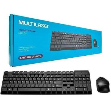 Imagem de Kit Teclado e Mouse sem Fio 2.4GHZ com Teclas Flutuantes USB Multilase