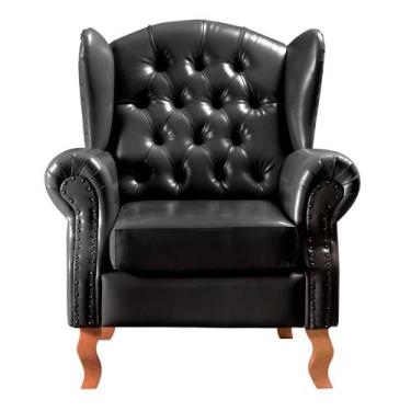Imagem de Poltrona Imperador Chesterfield Cadeira Decorativa Vintage  - Bella De
