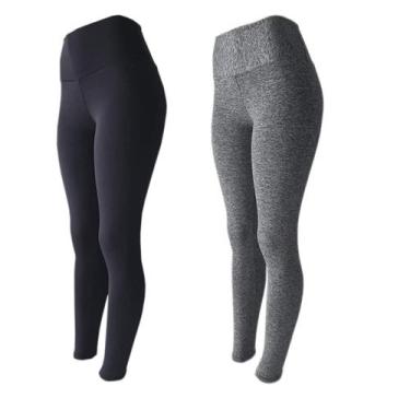 Imagem de Kit 5 Calças Leg legging para Academia Treino Fitness Cós Alto - Jinki