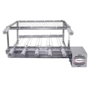 Imagem de Brasa Grill Tradicional Gira 5 Espetos Churrasqueira Giratória + 1 Gre