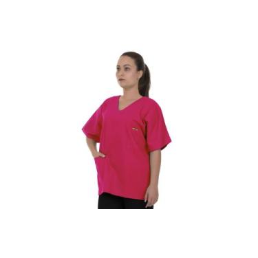 Imagem de Blusa Pijama Cirúrgico Rosa Choque Oxford - Artipé, GG, Rosa