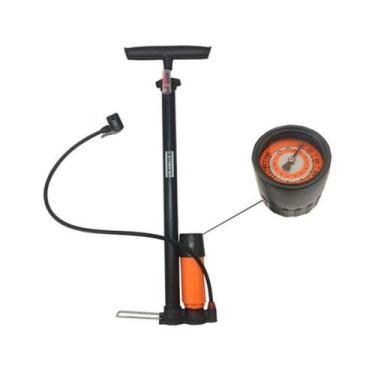 Imagem de Bomba de Ar Manual com Reservatório Manômetro Encher Pneu 160psi - Sta