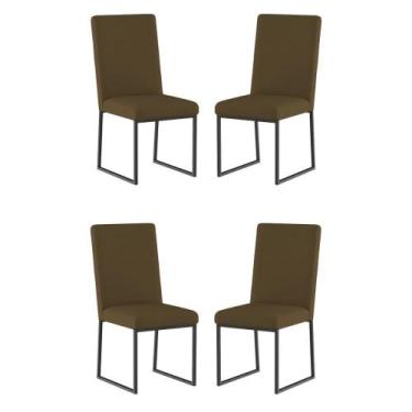 Imagem de Kit 4 Cadeiras Para Mesa De Jantar Base Industrial Preto Balaqui - Bal