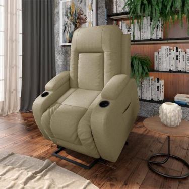 Imagem de Poltrona do Papai Reclinável Sala de Cinema Crihs Elétrica Lift Elevaç