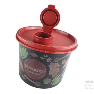 Imagem de Tupperware Redondinha Granulado com Bico Dosador Floral 350g