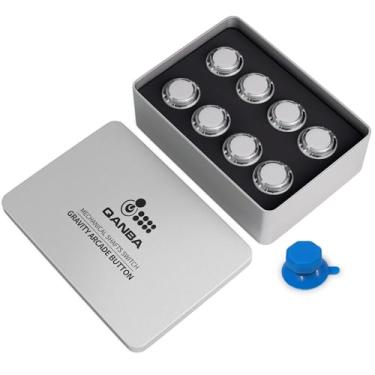 Imagem de qanba Gravity KT Arcade buttons Mechanical 30mm Snap-in Mechanical Pushbutton (Boxed (Clear 30mm)