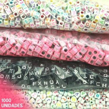 Imagem de Miçangas Para Pulseira - Letras - C/1000 Peças M07 - Nybc