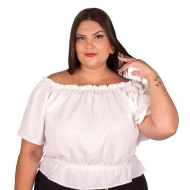 Imagem de Blusas Duna Feminina Plus Size + Body Suplex Babado Ciganinha - INFLUE
