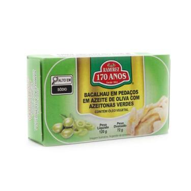 Imagem de Bacalhau em Pedaços em Azeite de Oliva com Azeitonas Verdes Ramirez 12