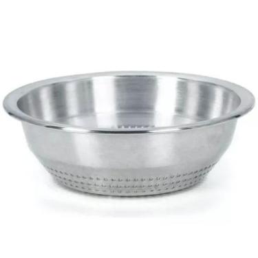 Imagem de Escorredor Lavador de Arroz e Macarrão Tamanho Família 25 cm Alumínio 