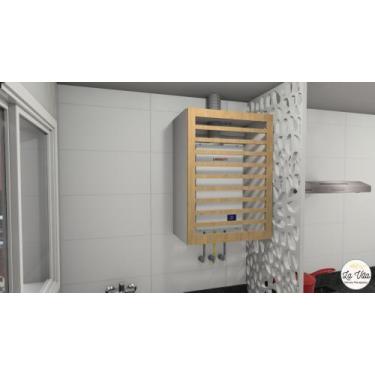 Imagem de Armário lavanderia para aquecedor com porta vazada - La Vita Planejado