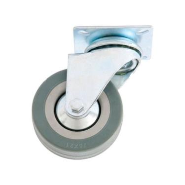 Imagem de Rodizio Pvc Cinza Giratorio Sem Freio 2 50 Mm 27kg Palisad