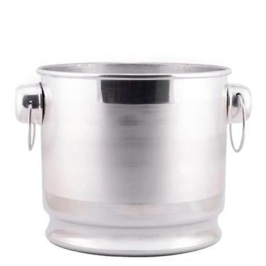 Imagem de Balde de Gelo e Cerveja Térmico em Alumínio 12L Grande - Cromado - Ret