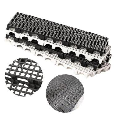 Imagem de 4 Pc Palete Pallet Estrado Plástico Preto 2,5x25x50 Cm - Target Pro