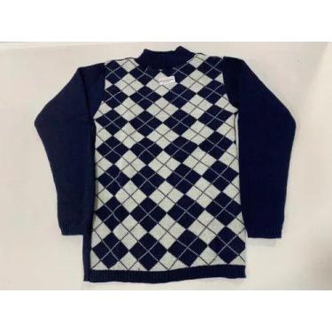 Imagem de Básica De Lã Blusa Bebê Menino Tm 2 4 6 Infantil Inverno 932 - Blue Ma