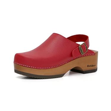 Imagem de Kebba - Tamanco de madeira feito à mão, Marianne, Vermelho cigano, 8-8.5