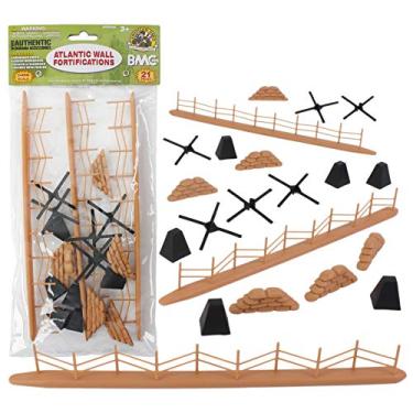 Imagem de BMC WW2 Atlantic Wall Fortifications - 21pc Plastic Army Men Accessories
