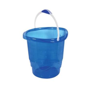 Imagem de Baldes Transparente ou Azul Translucido 8 Litros - BRASAMI, Azul