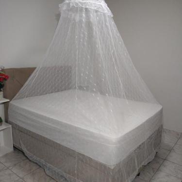 Imagem de Cortinado véu branco para proteger dos pernilongos mosquitinhos e inse