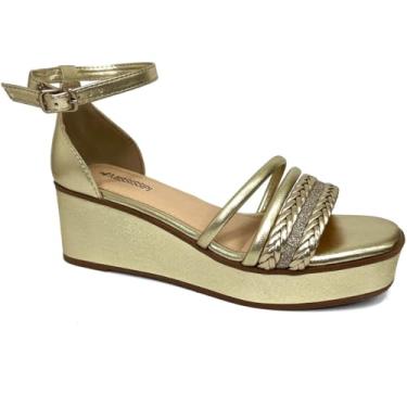 Imagem de Sandália Mississipi Anabela Mc113 Ouro Light