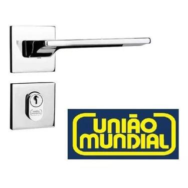 Imagem de Fechadura Externa Para Porta De Madeira Cromada - União Mundial
