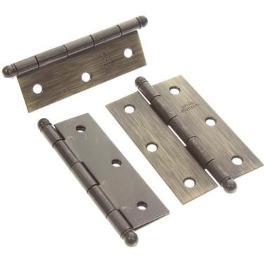 Imagem de Dobradiça Para Porta Aço Antique 3' ½x2 - 3 Peças - União Mundial