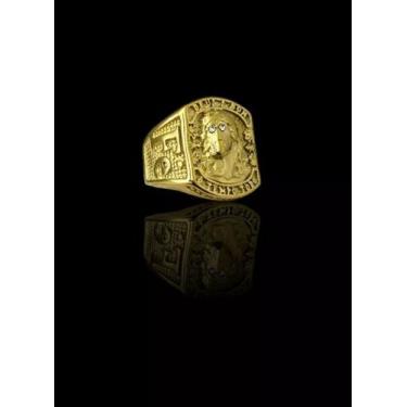 Imagem de Anel Jesus Deus É Bom Olho Cravejado Banhado A Ouro 18k 3d - Tojoia18K