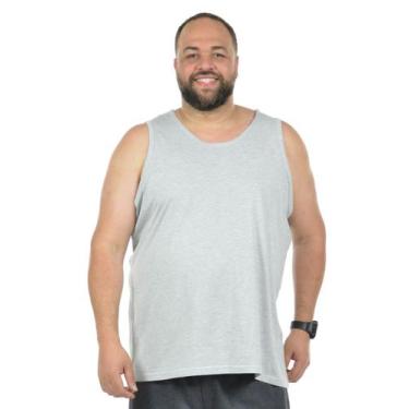Imagem de Regata machão plus size fenomenal, Cinza mescla, 48