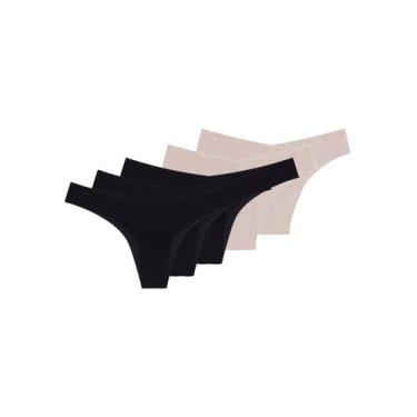 Imagem de Kit com 5 Calcinhas Biquíni Hope 34850, Bege, M
