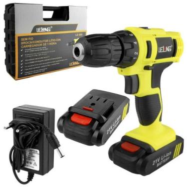 Imagem de Parafusadeira e Furadeira a Bateria 21V sem Fio Lelong LE - 969 Lelong