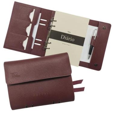 Imagem de Agenda Meu Diário 148-R Personalizado Raffai Couros, Marsala