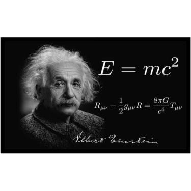 Imagem de Quadro Decorativo Einstein Língua Física Matemática Laboratório Salas 