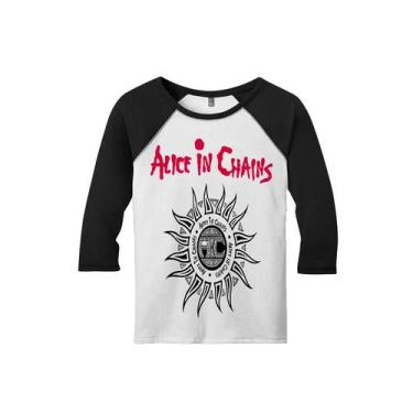 Imagem de Camiseta Raglan Manga 3/4 Masculina Alice In Chains Grunge - Ultrav St