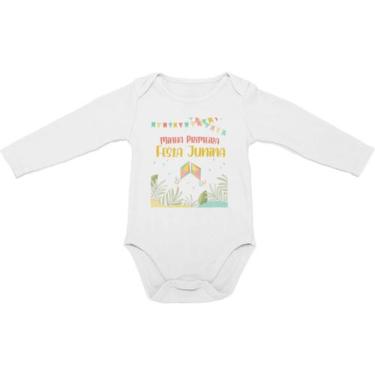 Imagem de Body Bebê Festa Junina Mesversario Minha Primeira Festa Junina Arraiá 