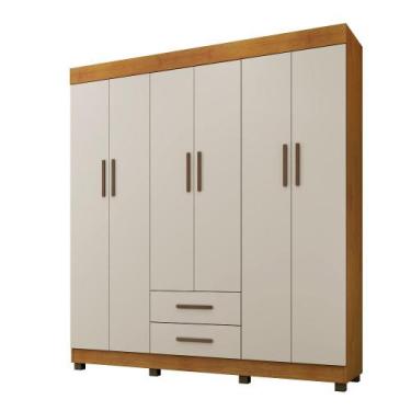Imagem de Roupeiro Copacabana New 6 Portas 2 Gavetas Benetil - Benetil Móveis, C