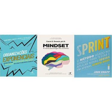 Imagem de kit 3 livros Organizações Exponenciais + Sprint + Mindset