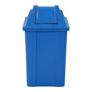 Imagem de Lixeira Plástica Quadrada Com Tampa Vai Vem 60 Litros - Jsn