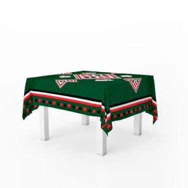 Imagem de Toalha De Mesa 4 Lugares Quadrada Baralho Poker 146x146cm - PRESENTE-B