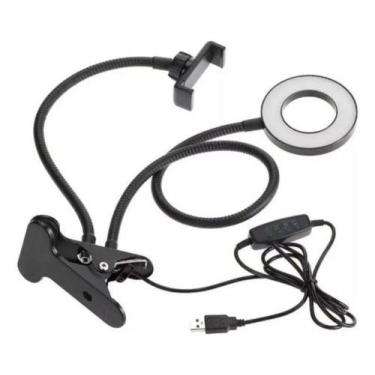 Imagem de Iluminador Ring Light De Garra Suporte Celular Anel Luz Led - oem