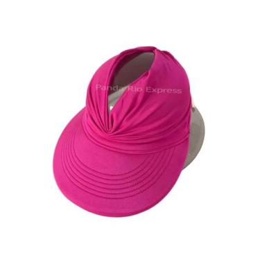 Imagem de Viseira Turbante Moda Praia Aba Flexível Proteção Solar - Genérica, Ro