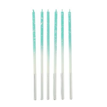 Imagem de Vela Palito Gigante Dégradé Azul Candy 15 cm - 1 unidade Pct. c/ 6 und