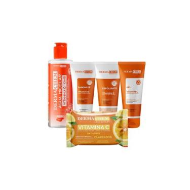 Imagem de Kit Completo Skin Care Vitamina C Clareador Facial e Corporal - dermac